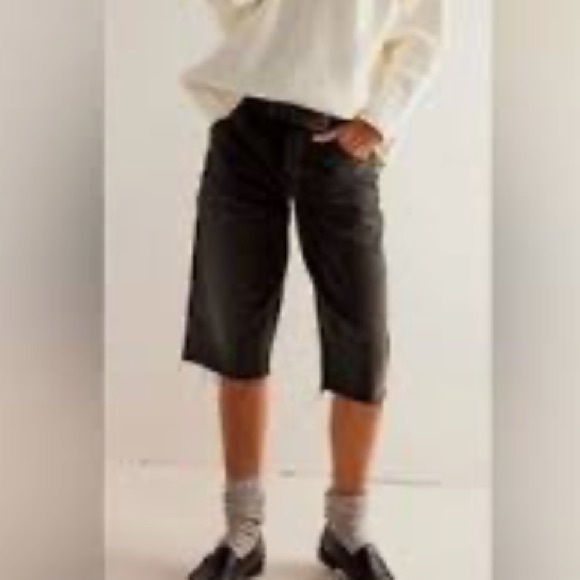 Free People We The Free Jam Session Capri Jeans Rock Steady Black Size 28 NWT - Picture 8 of 8